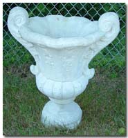 ANTIGUE SOLID CONCRETE URN: Chicago Container Garden Design by Tubloom